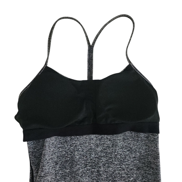 LULULEMON Power Y Tank *Luon Heathered Black size 4 - Picture 6 of 12